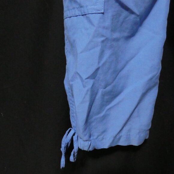 WARDROBE ESSENTIALS | 6x | Girl's Blue Lightweight Cargo Pants | Tie Bottoms - Picture 15 of 16